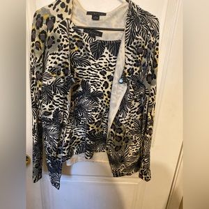 Venue Animal Print twin set sweater set